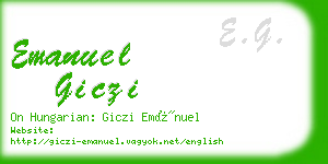 emanuel giczi business card